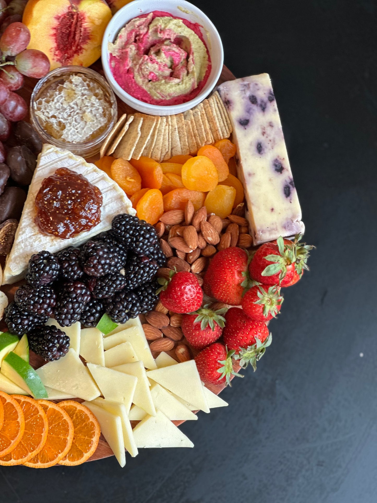 The Palette (variety with cheeses, meats, fruits, and sweets)