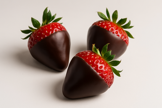 3 chocolate covered strawberries